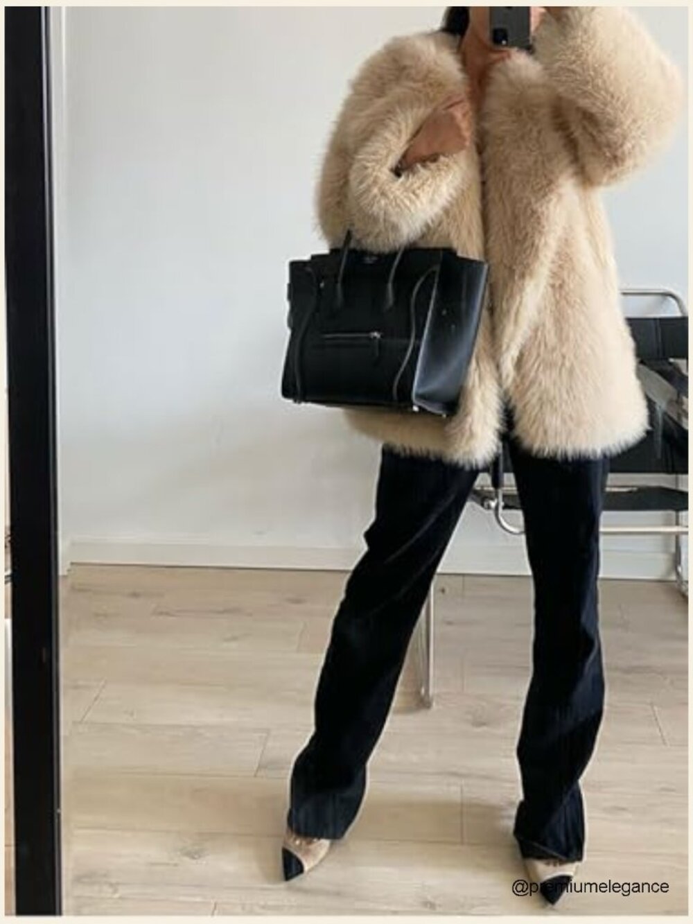 Faux Fur Coat Long Sleeve Lapel Open Front Oversized Winter Fall Shaggy Warm - Picture 5 of 7
